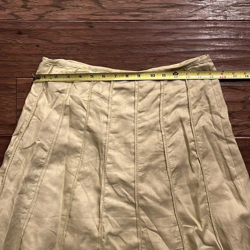 Edward Green Linen Skirt Size 4 - Picture 5 of 8